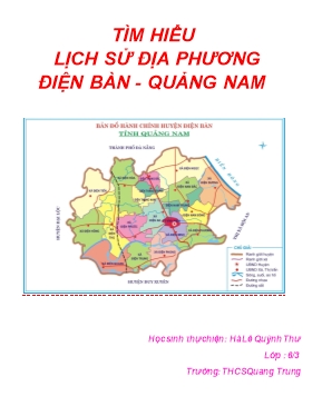 Tìm hiểu lịch sử địa phương Điện Bàn - Quảng Nam - Hà Lê Quỳnh Thư